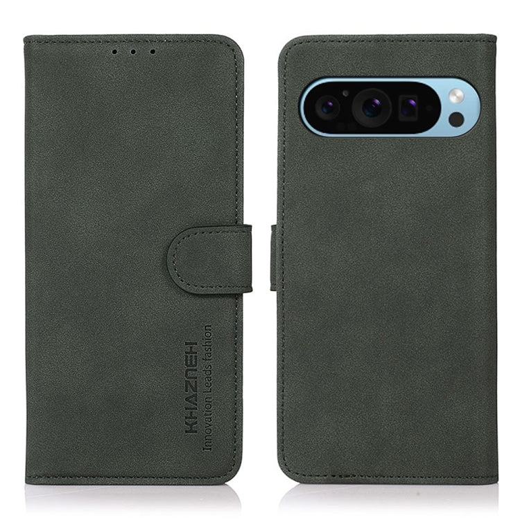 For Google Pixel 9 KHAZNEH Matte Texture Leather Phone Case(Green)