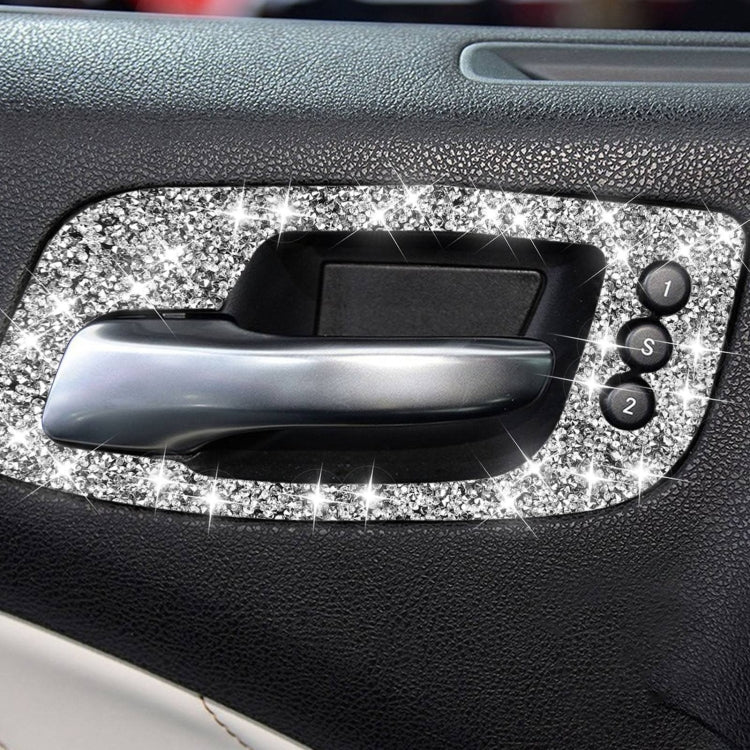 For Dodge Charger 2011-2014 Car Door Handle B Diamond Decorative Sticker, Left-hand Drive