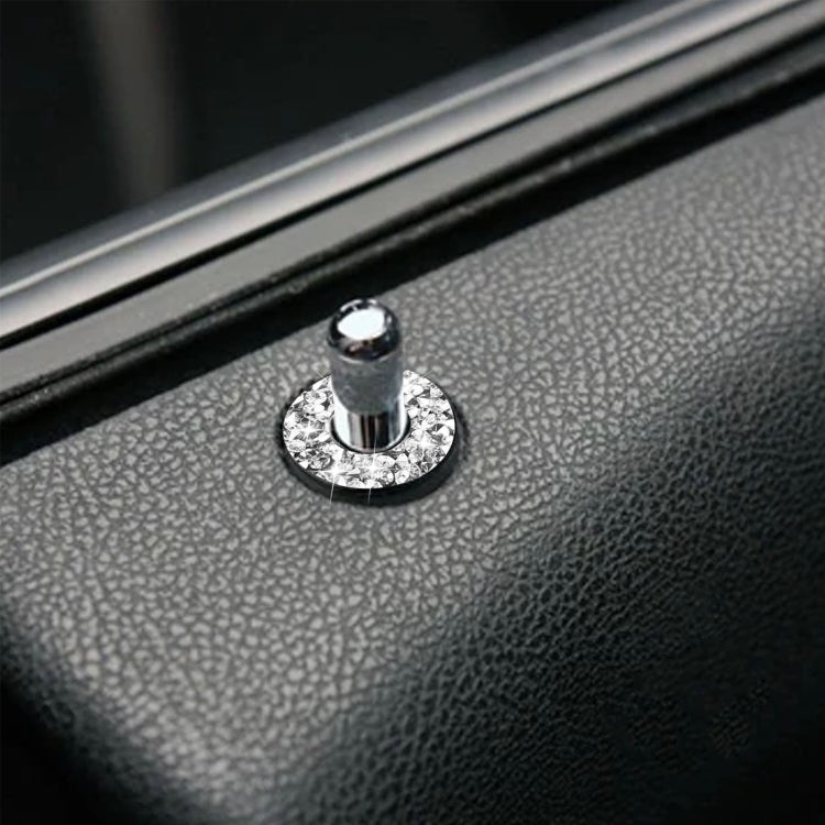 For Dodge Charger 2011-2014 Car Door Lock Ring Diamond Decorative Sticker, Left-hand Drive