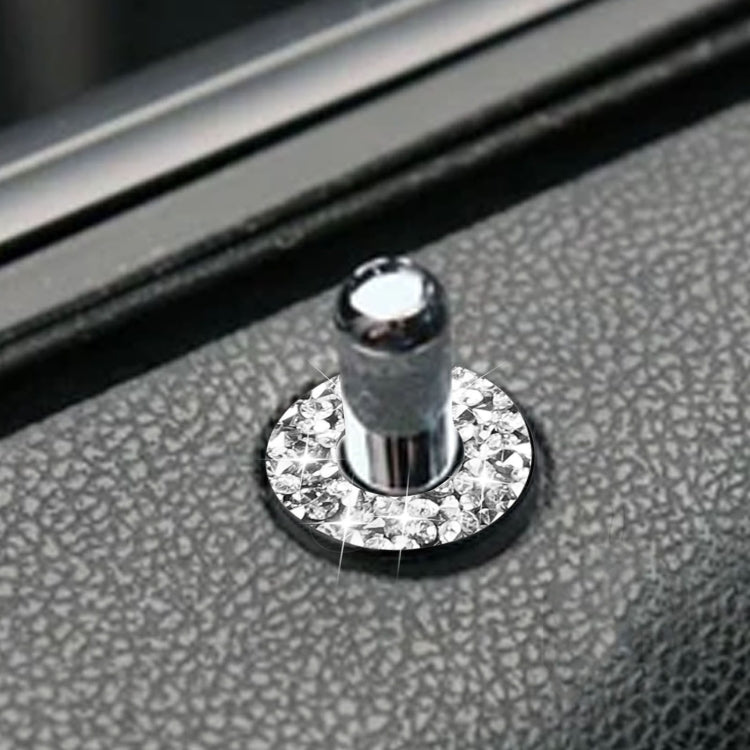 For Dodge Charger 2011-2014 Car Door Lock Ring Diamond Decorative Sticker, Left-hand Drive