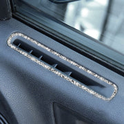 For Dodge Charger 2011-2014 Car Window Defogger Air Vent Diamond Decorative Sticker, Left-hand Drive