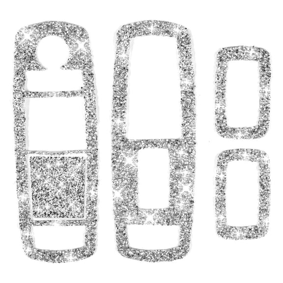For Dodge Charger 2011-2014 5pcs/Set Car Window Lift Button Diamond Decorative Sticker, Left-hand Drive