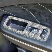 For Dodge Charger 2011-2014 5pcs/Set Car Window Lift Button Diamond Decorative Sticker, Left-hand Drive