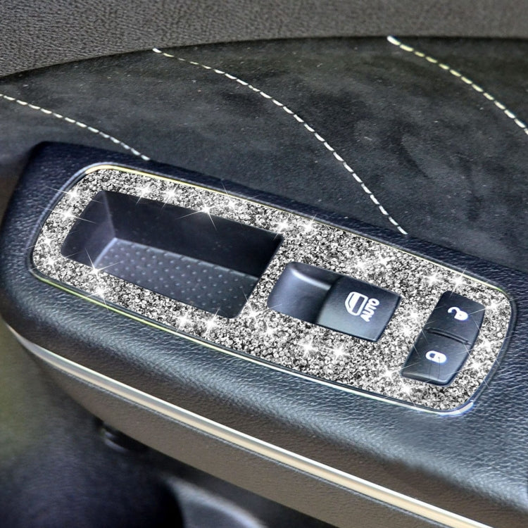 For Dodge Charger 2011-2014 5pcs/Set Car Window Lift Button Diamond Decorative Sticker, Left-hand Drive