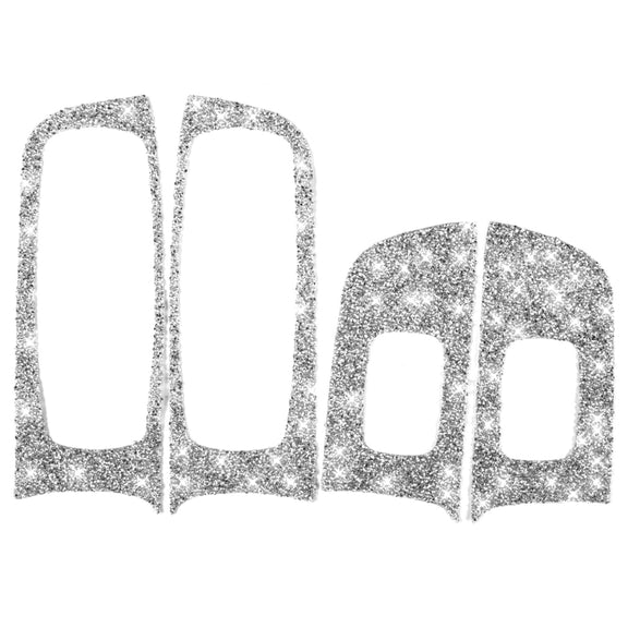 For Dodge Charger 2011-2014 4pcs/Set Car Window Lift Panel Diamond Decorative Sticker, Left-hand Drive