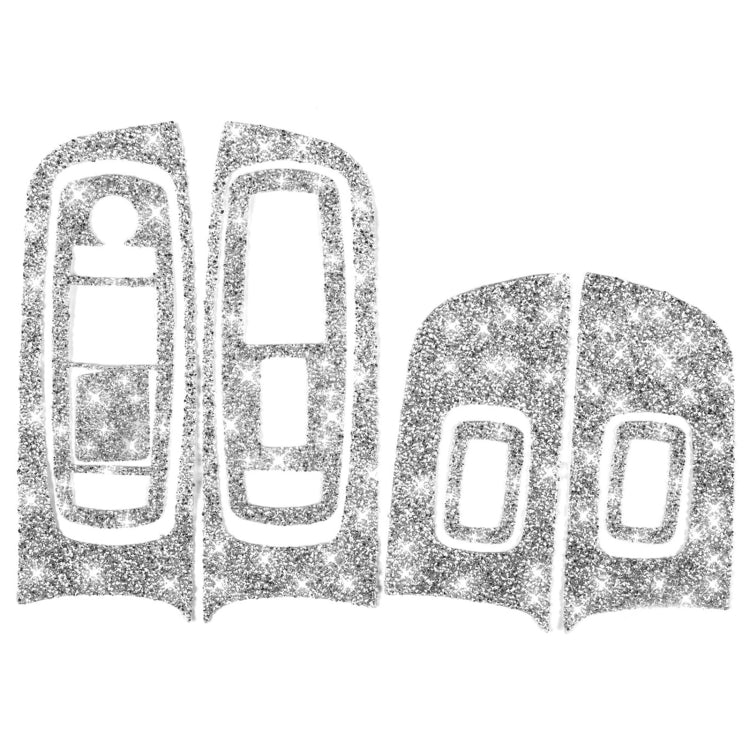 For Dodge Charger 2011-2014 9pcs/Set Car Window Lift Panel Diamond Decorative Sticker, Left-hand Drive