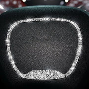For Dodge Challenger 2015-2021 Car Steering Wheel Diamond Decorative Sticker, Left and Right Drive