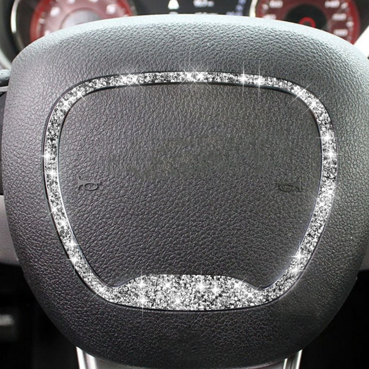 For Dodge Challenger 2015-2021 Car Steering Wheel Diamond Decorative Sticker, Left and Right Drive