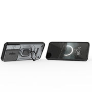 For Huawei Pura 70 Sliding Camshield TPU + PC Shockproof Phone Case with Holder(Grey)