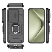 For Huawei Pura 70 Ultra Sliding Camshield TPU + PC Shockproof Phone Case with Holder(Blue)