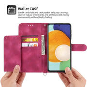 For iPhone 16e Skin-feel Flowers Embossed Wallet Leather Phone Case(Wine Red)