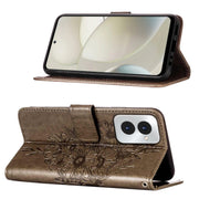For Motorola Moto G Power 5G 2024 Embossed Butterfly Leather Phone Case(Grey)