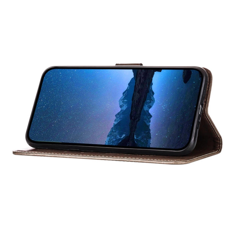 For Motorola Edge 50 Pro Embossed Butterfly Leather Phone Case(Grey)