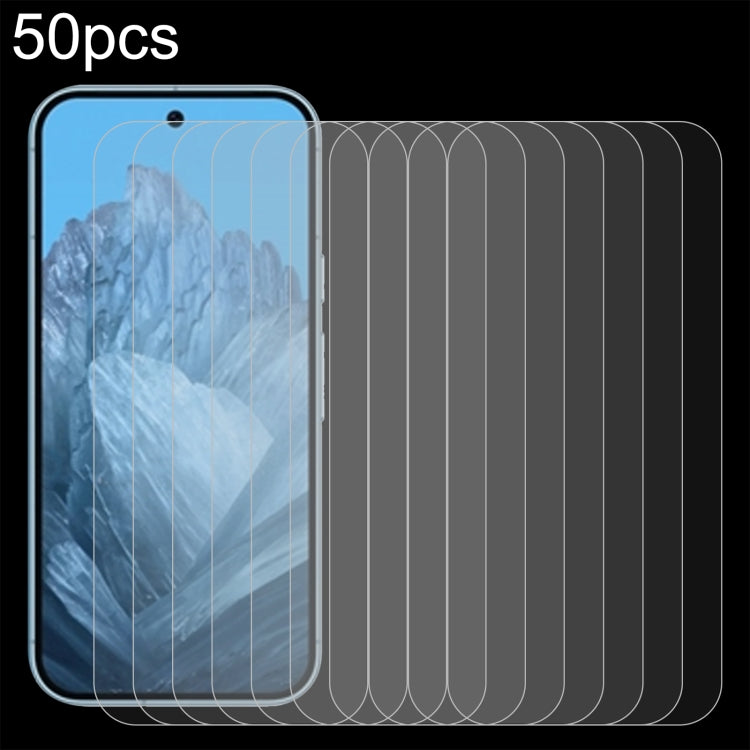 For Google Pixel 9 50pcs 0.26mm 9H 2.5D Tempered Glass Film