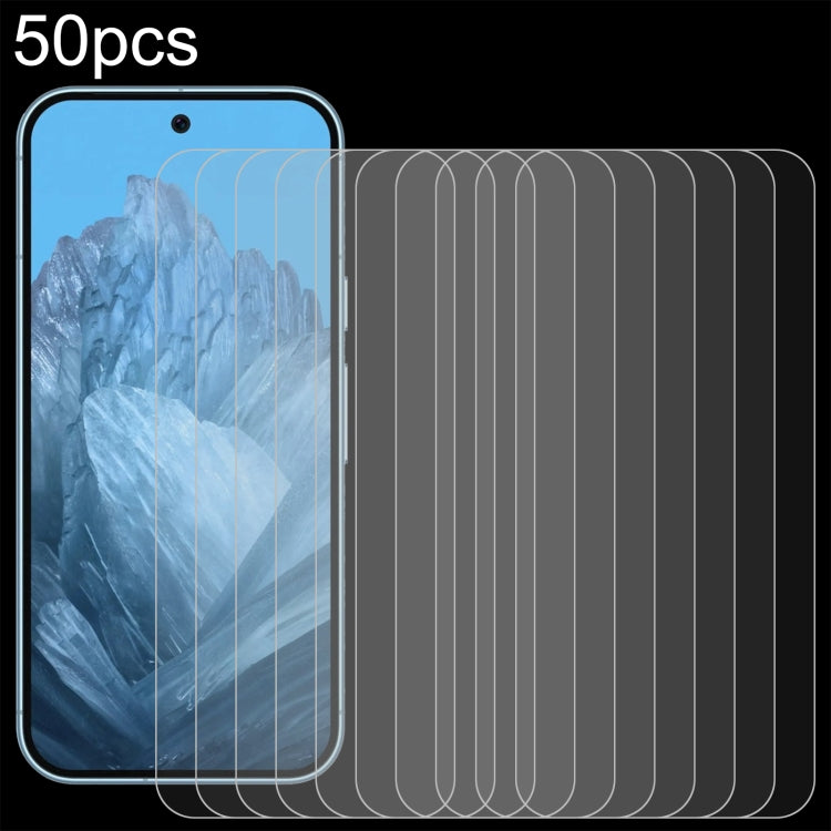 For Google Pixel 9 Pro XL 50pcs 0.26mm 9H 2.5D Tempered Glass Film