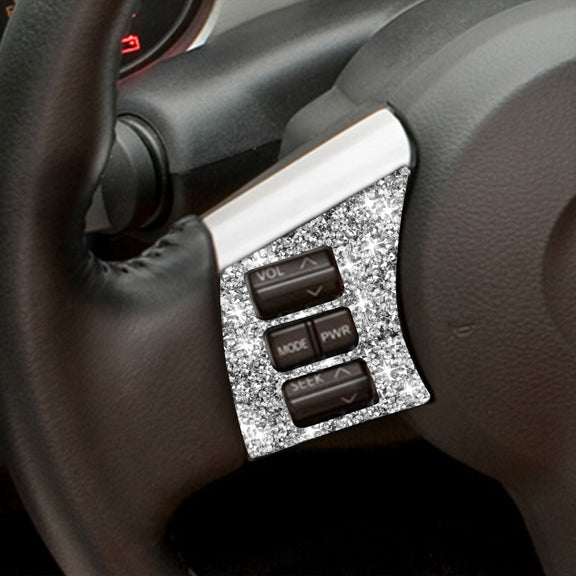 For Nissan 350Z 2006-2009 Car Steering Wheel Button Frame Diamond Sticker,Left and Right Drive Universal