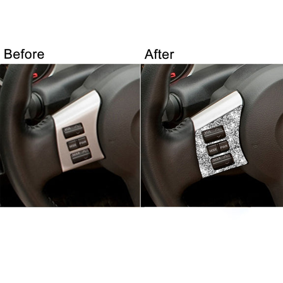 For Nissan 350Z 2006-2009 Car Steering Wheel Button Frame Diamond Sticker,Left and Right Drive Universal