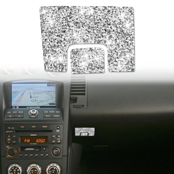 For Nissan 350Z 2006-2009 Car Passenger Storage Door Handle Diamond Sticker,Left and Right Drive Universal