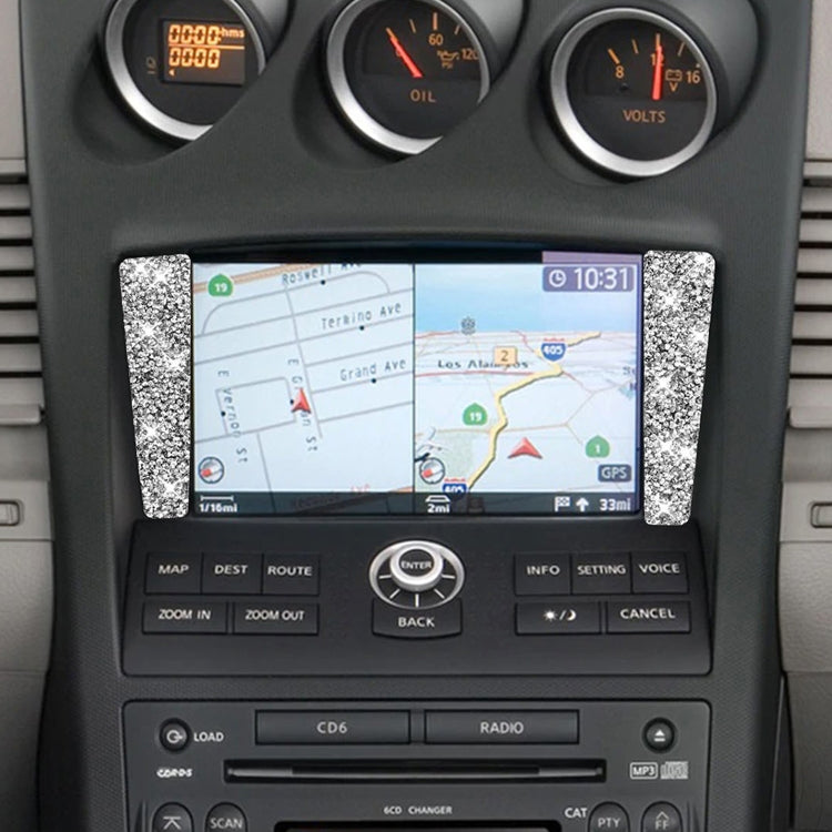 For Nissan 350Z 2006-2009 Car Navigation Frame Diamond Sticker,Left and Right Drive Universal