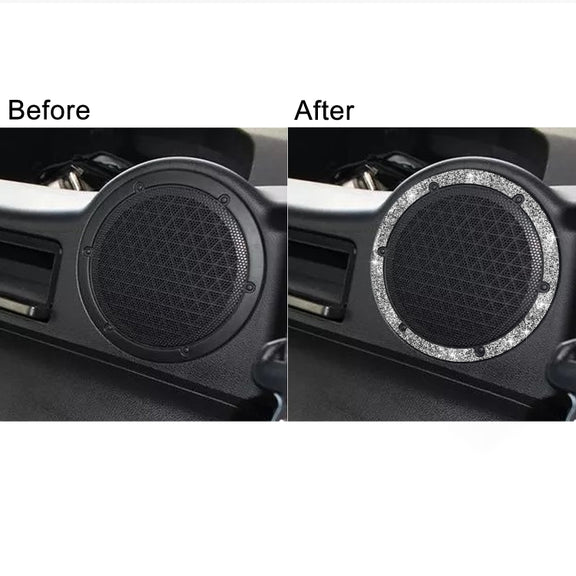 For Nissan 350Z 2006-2009 Car Rear Speaker Surround Diamond Sticker,Left and Right Drive Universal