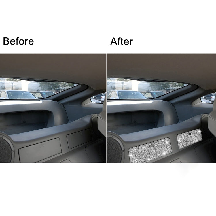 For Nissan 350Z 2006-2009 Car Rear Storage Box Diamond Sticker,Left and Right Drive Universal