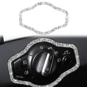 For Audi A4 / A5 / Q5 Car Headlight Switch Frame Diamond Decoration Sticker, Left and Right Drive