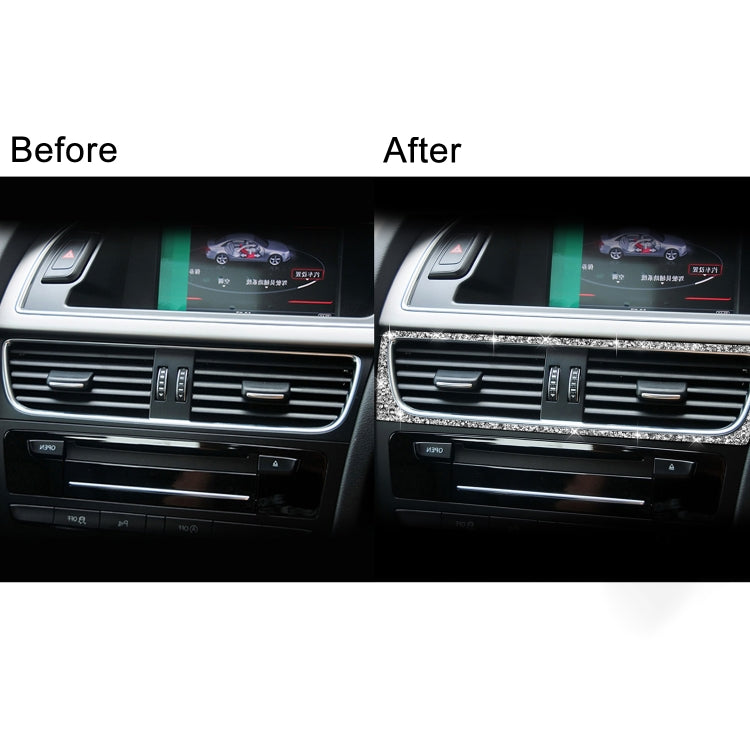 For Audi A4 / A5 / Q5 Car Air Conditioning Air Outlet Frame Diamond Decoration Sticker, Right Drive