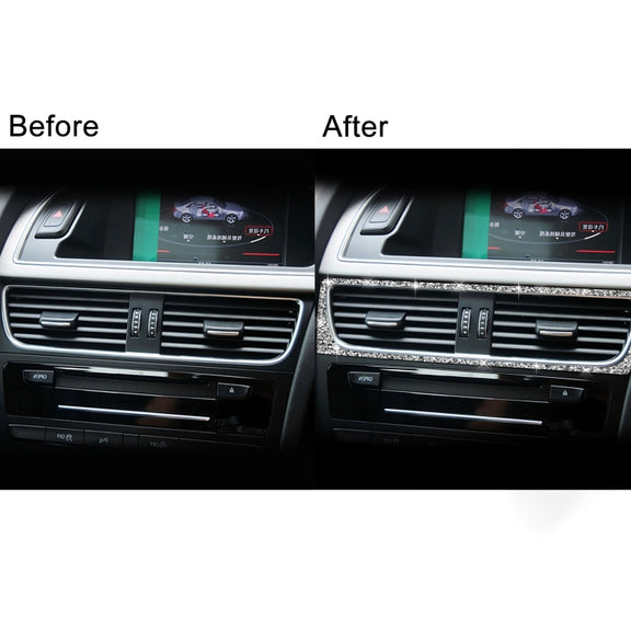For Audi A4 / A5 / Q5 Car Air Conditioning Air Outlet Frame Diamond Decoration Sticker, Right Drive