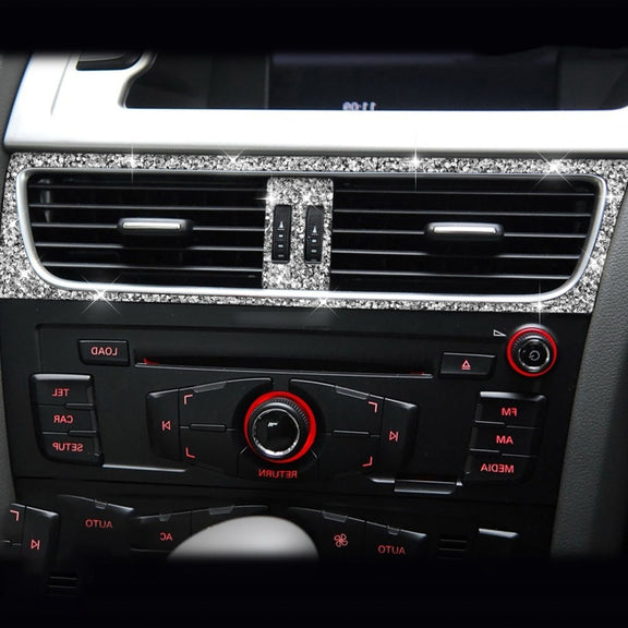 For Audi A4 / A5 / Q5 2pcs Car Air Conditioner Outlet Diamond Decoration Sticker, Right Drive