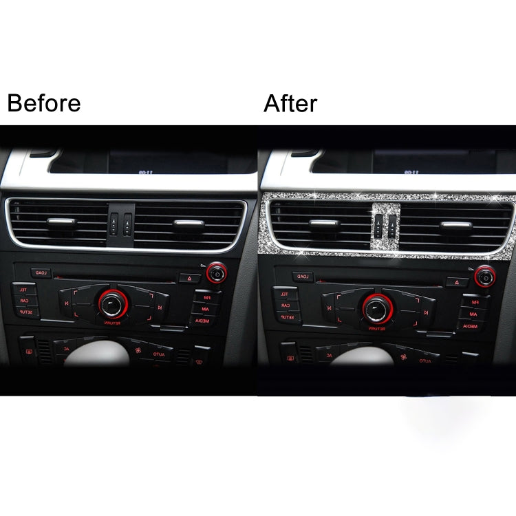 For Audi A4 / A5 / Q5 2pcs Car Air Conditioner Outlet Diamond Decoration Sticker, Right Drive