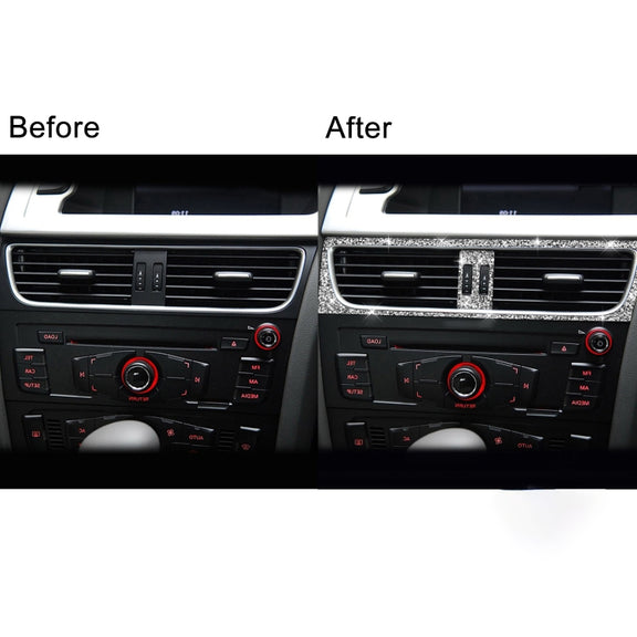 For Audi A4 / A5 / Q5 2pcs Car Air Conditioner Outlet Diamond Decoration Sticker, Right Drive