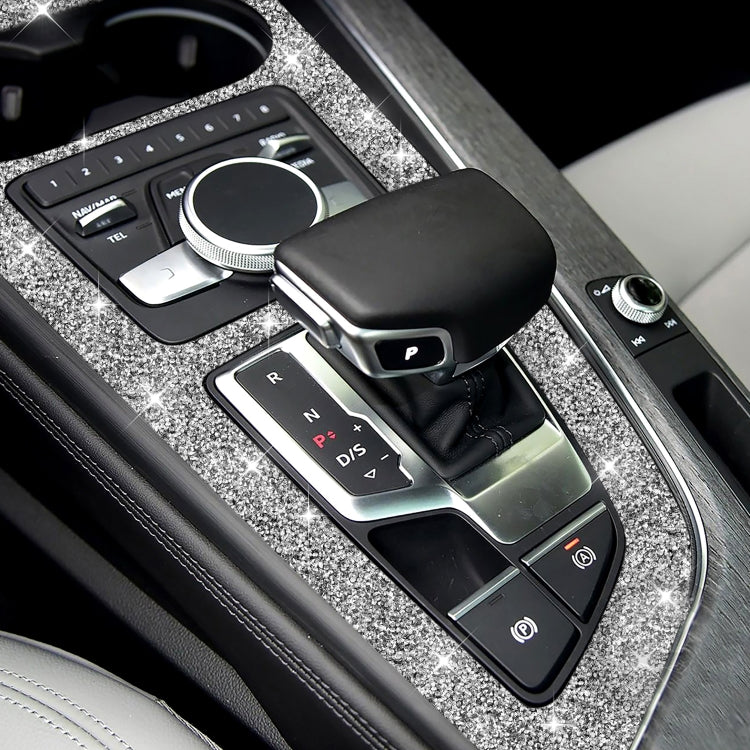 For Audi A4L / A5 2017-2019 Car Large Gear Panel Diamond Decoration Sticker, Left Drive