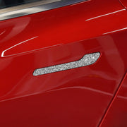 For Tesla Model 3 4pcs Car Outside Handle Diamond Sticker,Left and Right Drive Universal