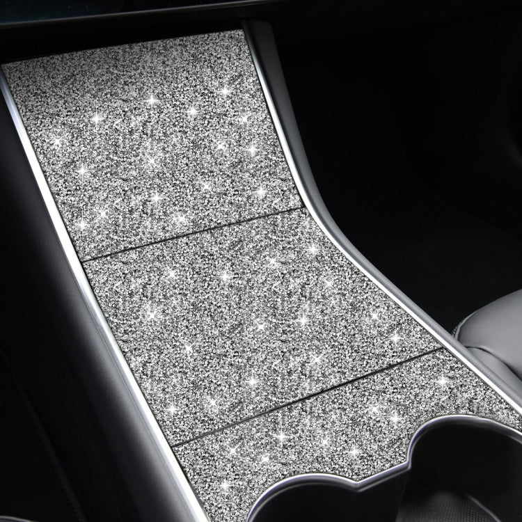 For Tesla Model 3 Car Rear Door Sill Strip Diamond Sticker,Left and Right Drive Universal
