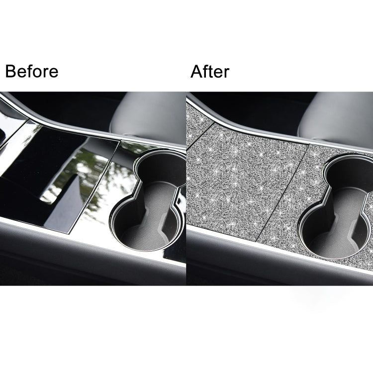 For Tesla Model 3 Car Rear Door Sill Strip Diamond Sticker,Left and Right Drive Universal