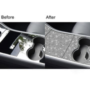 For Tesla Model 3 Car Rear Door Sill Strip Diamond Sticker,Left and Right Drive Universal