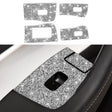 For Tesla Model 3 Car Window Raising Button Diamond Sticker, Left Drive - Car Interior Mouldings by PMC TechLife | Online Shopping South Africa | PMC TechLife | Buy Now Pay Later Mobicred