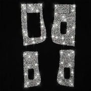 For Tesla Model 3 Car Window Raising Button Diamond Sticker, Left Drive