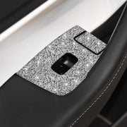 For Tesla Model 3 Car Window Raising Button Diamond Sticker, Left Drive