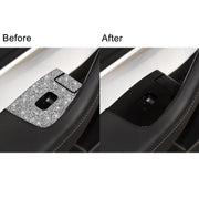 For Tesla Model 3 Car Window Raising Button Diamond Sticker, Left Drive