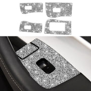 For Tesla Model 3 Car Window Raising Button Diamond Sticker, Right Drive