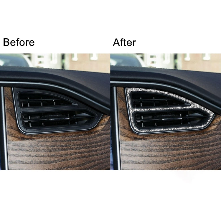 For Tesla Model X Car Central Control Instrument Air Outlet Diamond Sticker, Left Drive