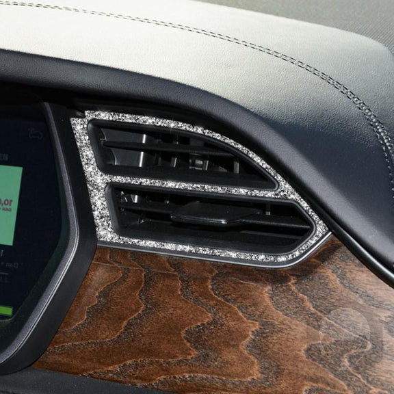 For Tesla Model X Car Central Control Instrument Air Outlet Diamond Sticker, Right Drive