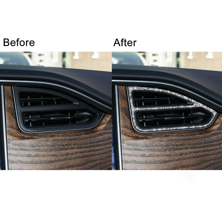 For Tesla Model X Car Central Control Instrument Air Outlet Diamond Sticker, Right Drive