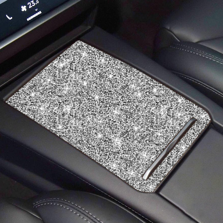 For Tesla Model X Car Storage Box Panel Diamond Sticker,Left and Right Drive Universal
