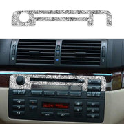 For BMW Series 3 E46 1998-2005 Car Center Control Panel Upper Diamond Decoration Sticker, Left and Right Drive