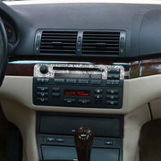For BMW Series 3 E46 1998-2005 Car Center Control Panel Upper Diamond Decoration Sticker, Left and Right Drive