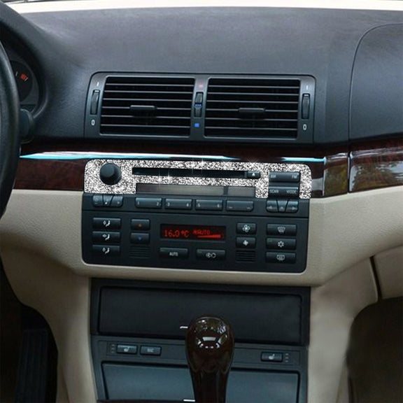 For BMW Series 3 E46 1998-2005 Car Center Control Panel Upper Diamond Decoration Sticker, Left and Right Drive