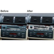 For BMW Series 3 E46 1998-2005 Car Center Control Panel Upper Diamond Decoration Sticker, Left and Right Drive