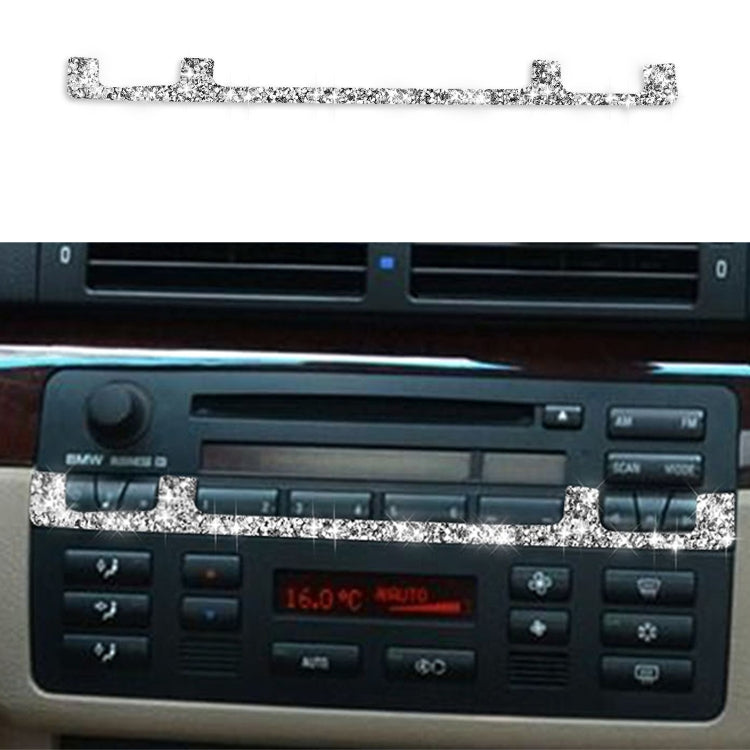 For BMW Series 3 E46 1998-2005 Car Center Control Panel Middle Diamond Decoration Sticker, Left and Right Drive